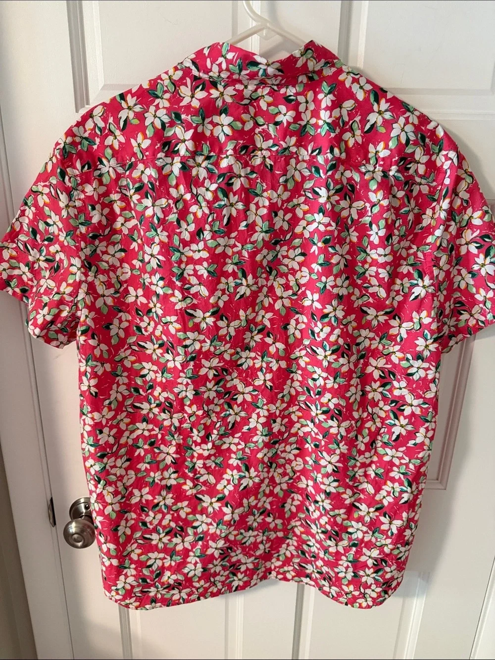 NWT J.Crew Men's Slim Flex Short Sleeve Floral Button Down Shirt Size XL